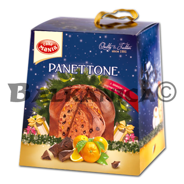 750 G PANETTONE COM CHOCOLATE E PELE DE LARANJA CAKE MANIA