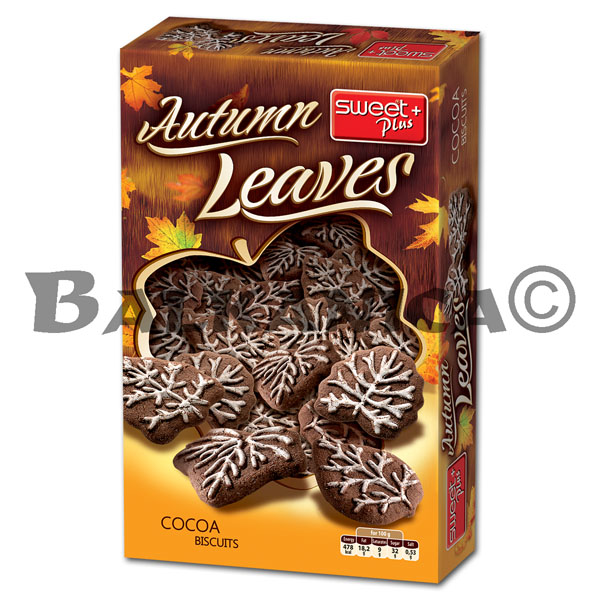 170 G BISCUITS AUTUMN LEAVES WITH GLAZE SWEET+